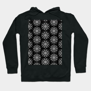 Black and white flower seamless pattern Hoodie